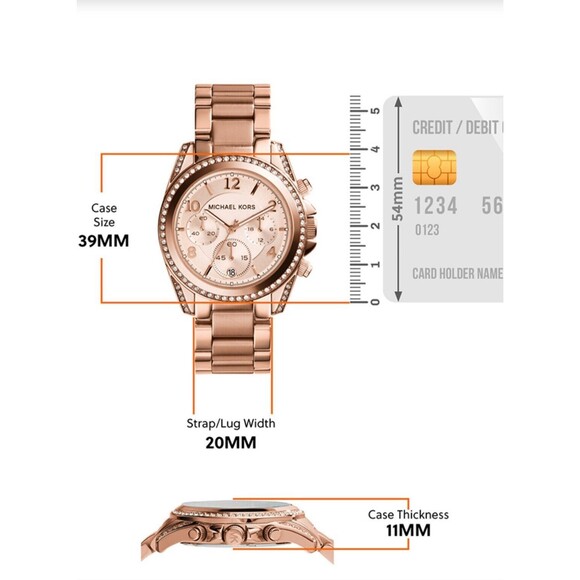 Michael Kors Blair Glitz MK5263 Wrist Watch for Women - Picture 3 of 15